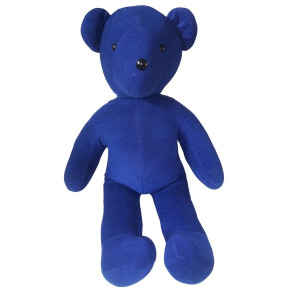 VTG North American Blue Stuffed Teddy Bear Plush 1979 Barbara Isenberg 22 Inch - Picture 1 of 6